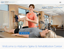 Tablet Screenshot of alabamaspinerehab.com